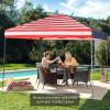 imageBest Choice Products 10x10ft 1Person Setup Pop Up Canopy Tent Instant Portable Shelter w 1Button Push Case 4 Weight Bags  BlueAmerican Flag