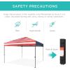 imageBest Choice Products 10x10ft 1Person Setup Pop Up Canopy Tent Instant Portable Shelter w 1Button Push Case 4 Weight Bags  BlueAmerican Flag