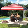 imageBest Choice Products 10x10ft 1Person Setup Pop Up Canopy Tent Instant Portable Shelter w 1Button Push Case 4 Weight Bags  BlueAmerican Flag