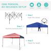 imageBest Choice Products 10x10ft 1Person Setup Pop Up Canopy Tent Instant Portable Shelter w 1Button Push Case 4 Weight Bags  BlueAmerican Flag