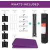 imageBest Choice Products 10x10ft 1Person Setup Pop Up Canopy Tent Instant Portable Shelter w 1Button Push Case 4 Weight Bags  BlueAmethyst Purple