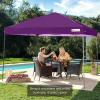 imageBest Choice Products 10x10ft 1Person Setup Pop Up Canopy Tent Instant Portable Shelter w 1Button Push Case 4 Weight Bags  BlueAmethyst Purple