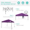 imageBest Choice Products 10x10ft 1Person Setup Pop Up Canopy Tent Instant Portable Shelter w 1Button Push Case 4 Weight Bags  BlueAmethyst Purple