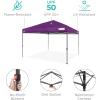 imageBest Choice Products 10x10ft 1Person Setup Pop Up Canopy Tent Instant Portable Shelter w 1Button Push Case 4 Weight Bags  BlueAmethyst Purple