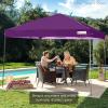 imageBest Choice Products 10x10ft 1Person Setup Pop Up Canopy Tent Instant Portable Shelter w 1Button Push Case 4 Weight Bags  BlueAmethyst Purple