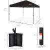 imageBest Choice Products 10x10ft 1Person Setup Pop Up Canopy Tent Instant Portable Shelter w 1Button Push Case 4 Weight Bags  BlueBlack