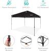 imageBest Choice Products 10x10ft 1Person Setup Pop Up Canopy Tent Instant Portable Shelter w 1Button Push Case 4 Weight Bags  BlueBlack