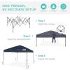 imageBest Choice Products 10x10ft 1Person Setup Pop Up Canopy Tent Instant Portable Shelter w 1Button Push Case 4 Weight Bags  BlueBlue