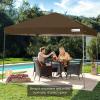 imageBest Choice Products 10x10ft 1Person Setup Pop Up Canopy Tent Instant Portable Shelter w 1Button Push Case 4 Weight Bags  BlueBrown