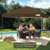 imageBest Choice Products 10x10ft 1Person Setup Pop Up Canopy Tent Instant Portable Shelter w 1Button Push Case 4 Weight Bags  BlueBrown