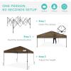 imageBest Choice Products 10x10ft 1Person Setup Pop Up Canopy Tent Instant Portable Shelter w 1Button Push Case 4 Weight Bags  BlueBrown