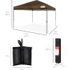 imageBest Choice Products 10x10ft 1Person Setup Pop Up Canopy Tent Instant Portable Shelter w 1Button Push Case 4 Weight Bags  BlueBrown