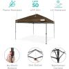 imageBest Choice Products 10x10ft 1Person Setup Pop Up Canopy Tent Instant Portable Shelter w 1Button Push Case 4 Weight Bags  BlueBrown