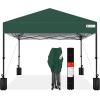 imageBest Choice Products 10x10ft 1Person Setup Pop Up Canopy Tent Instant Portable Shelter w 1Button Push Case 4 Weight Bags  BlueBurgundy