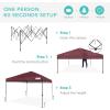 imageBest Choice Products 10x10ft 1Person Setup Pop Up Canopy Tent Instant Portable Shelter w 1Button Push Case 4 Weight Bags  BlueBurgundy