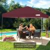 imageBest Choice Products 10x10ft 1Person Setup Pop Up Canopy Tent Instant Portable Shelter w 1Button Push Case 4 Weight Bags  BlueBurgundy