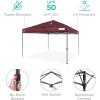 imageBest Choice Products 10x10ft 1Person Setup Pop Up Canopy Tent Instant Portable Shelter w 1Button Push Case 4 Weight Bags  BlueBurgundy