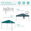 imageBest Choice Products 10x10ft 1Person Setup Pop Up Canopy Tent Instant Portable Shelter w 1Button Push Case 4 Weight Bags  BlueCerulean
