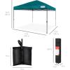 imageBest Choice Products 10x10ft 1Person Setup Pop Up Canopy Tent Instant Portable Shelter w 1Button Push Case 4 Weight Bags  BlueCerulean