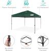 imageBest Choice Products 10x10ft 1Person Setup Pop Up Canopy Tent Instant Portable Shelter w 1Button Push Case 4 Weight Bags  BlueDark Green
