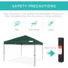 imageBest Choice Products 10x10ft 1Person Setup Pop Up Canopy Tent Instant Portable Shelter w 1Button Push Case 4 Weight Bags  BlueDark Green