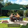 imageBest Choice Products 10x10ft 1Person Setup Pop Up Canopy Tent Instant Portable Shelter w 1Button Push Case 4 Weight Bags  BlueDark Green