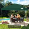 imageBest Choice Products 10x10ft 1Person Setup Pop Up Canopy Tent Instant Portable Shelter w 1Button Push Case 4 Weight Bags  BlueDark Green