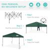imageBest Choice Products 10x10ft 1Person Setup Pop Up Canopy Tent Instant Portable Shelter w 1Button Push Case 4 Weight Bags  BlueDark Green