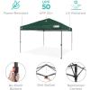 imageBest Choice Products 10x10ft 1Person Setup Pop Up Canopy Tent Instant Portable Shelter w 1Button Push Case 4 Weight Bags  BlueDark Green
