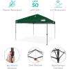 imageBest Choice Products 10x10ft 1Person Setup Pop Up Canopy Tent Instant Portable Shelter w 1Button Push Case 4 Weight Bags  BlueForest Green