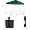 imageBest Choice Products 10x10ft 1Person Setup Pop Up Canopy Tent Instant Portable Shelter w 1Button Push Case 4 Weight Bags  BlueForest Green