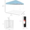 imageBest Choice Products 10x10ft 1Person Setup Pop Up Canopy Tent Instant Portable Shelter w 1Button Push Case 4 Weight Bags  BlueFrench BlueWhite