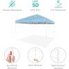 imageBest Choice Products 10x10ft 1Person Setup Pop Up Canopy Tent Instant Portable Shelter w 1Button Push Case 4 Weight Bags  BlueFrench BlueWhite