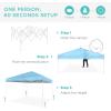 imageBest Choice Products 10x10ft 1Person Setup Pop Up Canopy Tent Instant Portable Shelter w 1Button Push Case 4 Weight Bags  BlueFrench BlueWhite