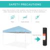 imageBest Choice Products 10x10ft 1Person Setup Pop Up Canopy Tent Instant Portable Shelter w 1Button Push Case 4 Weight Bags  BlueFrench BlueWhite