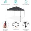 imageBest Choice Products 10x10ft 1Person Setup Pop Up Canopy Tent Instant Portable Shelter w 1Button Push Case 4 Weight Bags  BlueGray
