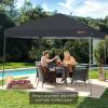 imageBest Choice Products 10x10ft 1Person Setup Pop Up Canopy Tent Instant Portable Shelter w 1Button Push Case 4 Weight Bags  BlueGray