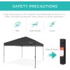 imageBest Choice Products 10x10ft 1Person Setup Pop Up Canopy Tent Instant Portable Shelter w 1Button Push Case 4 Weight Bags  BlueGray