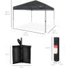 imageBest Choice Products 10x10ft 1Person Setup Pop Up Canopy Tent Instant Portable Shelter w 1Button Push Case 4 Weight Bags  BlueGray
