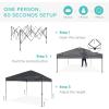 imageBest Choice Products 10x10ft 1Person Setup Pop Up Canopy Tent Instant Portable Shelter w 1Button Push Case 4 Weight Bags  BlueGray
