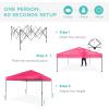 imageBest Choice Products 10x10ft 1Person Setup Pop Up Canopy Tent Instant Portable Shelter w 1Button Push Case 4 Weight Bags  BlueHot Pink