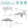 imageBest Choice Products 10x10ft 1Person Setup Pop Up Canopy Tent Instant Portable Shelter w 1Button Push Case 4 Weight Bags  BlueLight Gray