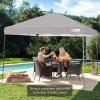 imageBest Choice Products 10x10ft 1Person Setup Pop Up Canopy Tent Instant Portable Shelter w 1Button Push Case 4 Weight Bags  BlueLight Gray