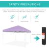 imageBest Choice Products 10x10ft 1Person Setup Pop Up Canopy Tent Instant Portable Shelter w 1Button Push Case 4 Weight Bags  BlueLilacWhite