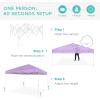 imageBest Choice Products 10x10ft 1Person Setup Pop Up Canopy Tent Instant Portable Shelter w 1Button Push Case 4 Weight Bags  BlueLilacWhite