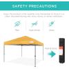 imageBest Choice Products 10x10ft 1Person Setup Pop Up Canopy Tent Instant Portable Shelter w 1Button Push Case 4 Weight Bags  BlueMarigold