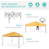 imageBest Choice Products 10x10ft 1Person Setup Pop Up Canopy Tent Instant Portable Shelter w 1Button Push Case 4 Weight Bags  BlueMarigold