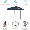 imageBest Choice Products 10x10ft 1Person Setup Pop Up Canopy Tent Instant Portable Shelter w 1Button Push Case 4 Weight Bags  BlueNavy Blue