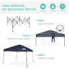 imageBest Choice Products 10x10ft 1Person Setup Pop Up Canopy Tent Instant Portable Shelter w 1Button Push Case 4 Weight Bags  BlueNavy Blue