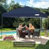 imageBest Choice Products 10x10ft 1Person Setup Pop Up Canopy Tent Instant Portable Shelter w 1Button Push Case 4 Weight Bags  BlueNavy Blue
